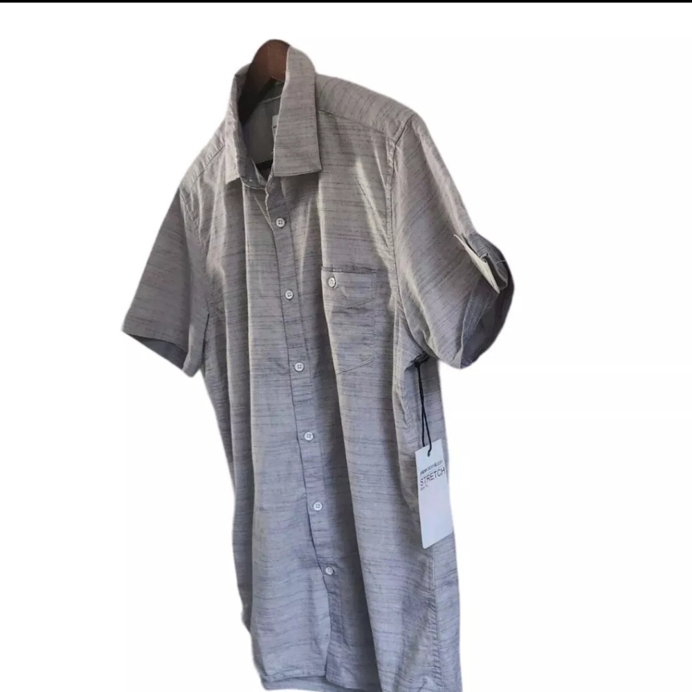 Paper Denim & Cloth Slim StretchTailored Shirt Button Front Mens Size M NEW - Picture 4 of 6
